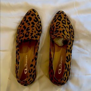 leopard print slip on shoes